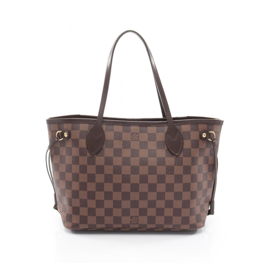 Louis Vuitton Neverfull PM Tote Bag, Coated Canvas and Leather with Damier Finish, Women's, Brown,: --- Catalog ---Category: SizeSize (HxWxD): 22cm x 29cm x 12.5cm / 8.66'' x 11.41'' x 4.92''Category: DesignType: Handbag, Tote bagColor: Brown, EbeneGender: WomenMaterial: Coated canvas , Leather Cate