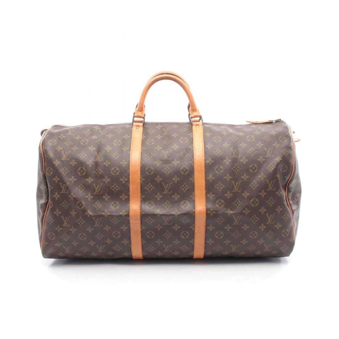 Louis Vuitton Keepall 60 Boston Bag, Handbag, Coated Canvas and Leather, Monogram, Men's Women's,: --- Catalog ---Category: SizeSize (HxWxD): 33cm x 60cm x 26cm / 12.99'' x 23.62'' x 10.23''Category: DesignType: Boston bag, HandbagColor: BrownGender: Men,WomenMaterial: Coated canvas , Leather Categ