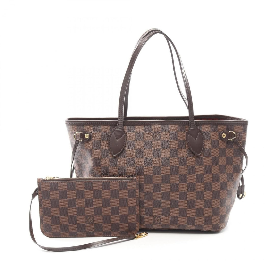 Louis Vuitton Neverfull PM Tote Bag, Coated Canvas and Leather with Damier Finish, Women's, Brown,: --- Catalog ---Category: SizeSize (HxWxD): 22cm x 28cm x 12.5cm / 8.66'' x 11.02'' x 4.92''Category: DesignType: Handbag, Pouch, Tote bagColor: Brown, EbeneGender: WomenMaterial: Coated canvas , Leath