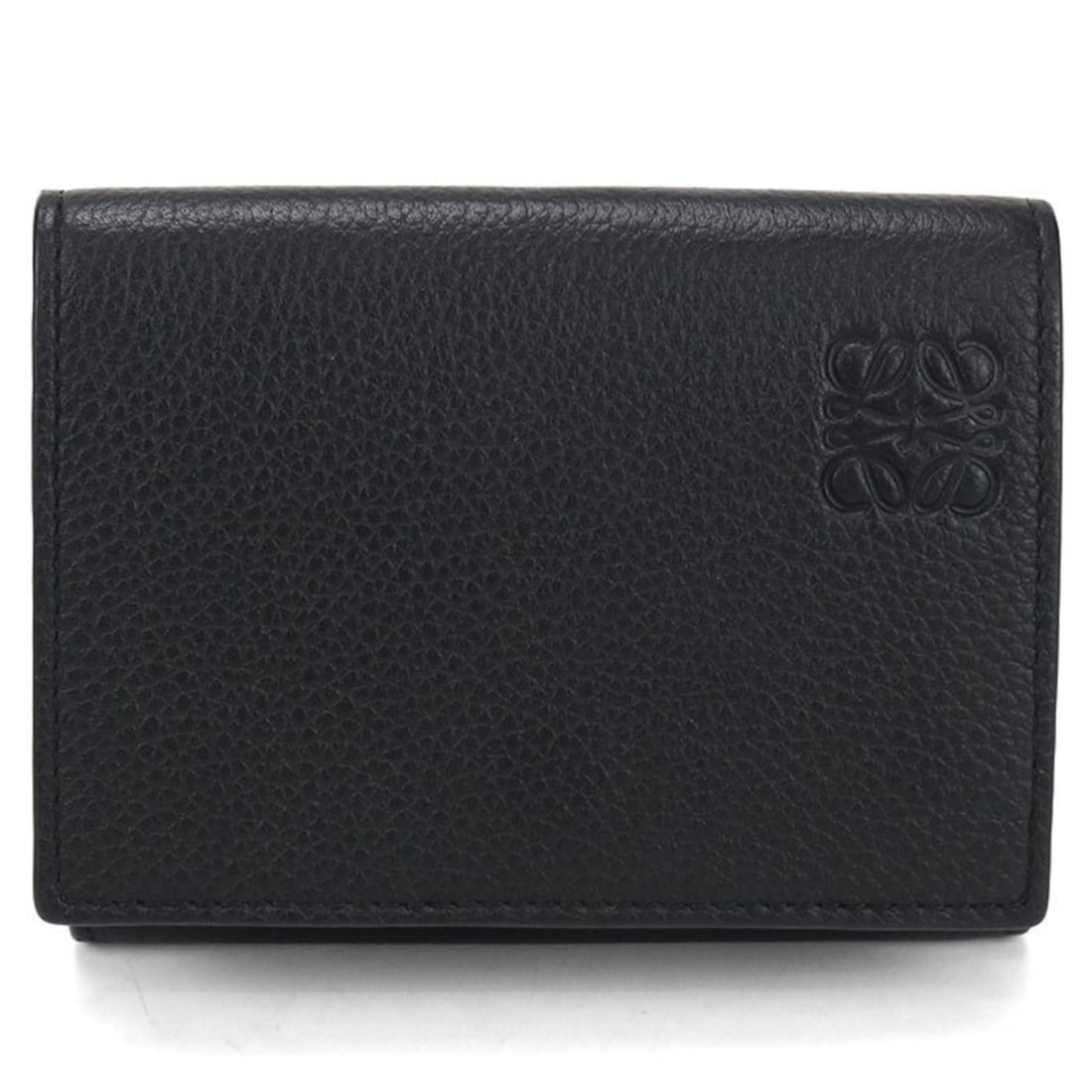 LOEWE Tri-fold Wallet Anagram Men's Black: --- Catalog ---Category: SizeSize (HxWxD): 8cm x 10.5cm x 3.5cm / 3.14'' x 4.13'' x 1.37''Category: DesignType: Wallet (tri-fold)Color: BlackGender: MenMaterial: Leather Leather/Fur Type: CalfskinCate
