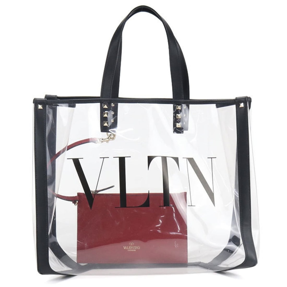 Valentino VLTN Clear Rockstud Tote Bag for Women: --- Catalog ---Category: SizeSize (HxWxD): 30cm x 37cm x 14cm / 11.81'' x 14.56'' x 5.51''Category: DesignType: Pouch, Tote bagColor: ClearGender: WomenMaterial: Vinyl Category: GeneralBrand: Valentin