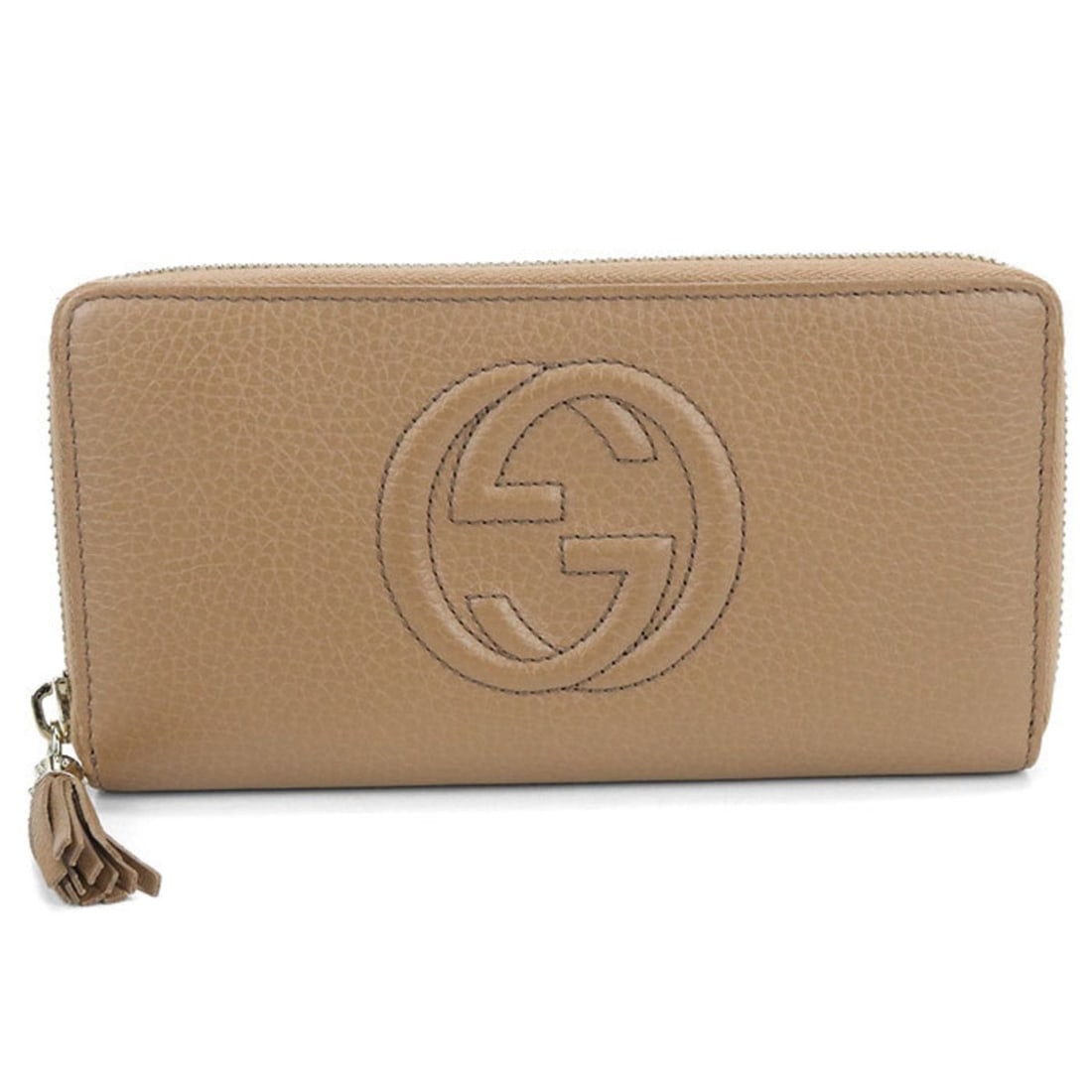GUCCI Women's Zip-Around Wallet with Interlocking G Design, Beige, 598187: --- Catalog ---Category: SizeSize (HxWxD): 11cm x 19cm x 2.5cm / 4.33'' x 7.48'' x 0.98''Category: DesignType: Coin purse/coin caseColor: BeigeGender: WomenMaterial: Leather Category: GeneralMPN: 5981