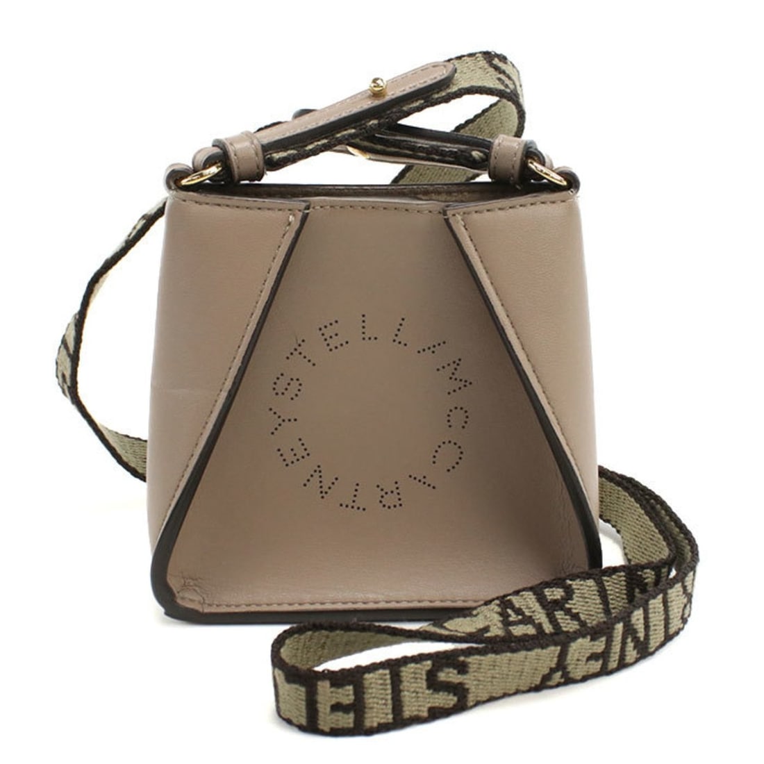 Stella McCartney Crossbody Shoulder Bag 700159 Mini Logo Square Women's Beige (1 of 16)