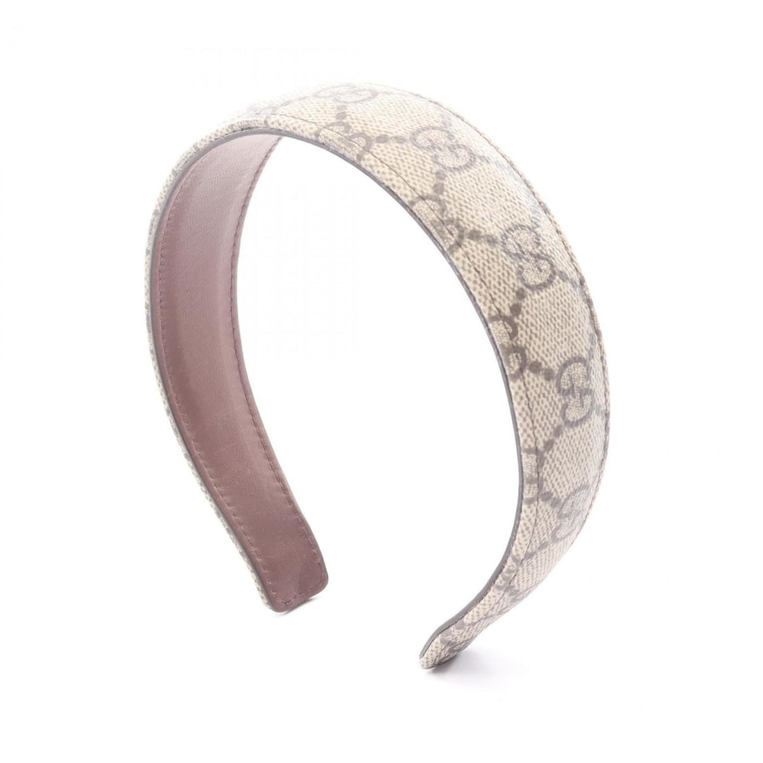 Gucci GG Fabric Headband, Leather, Women's, Beige and Brown, 8389284HBEY2500: --- Catalog ---Category: SizeSize (LxW): 13cm / 5.11''Category: DesignType: Alice bandColor: Beige, BrownGender: WomenMaterial: LeatherCategory: GeneralBrand: Gucci--- Item List ---Section: ConditionR