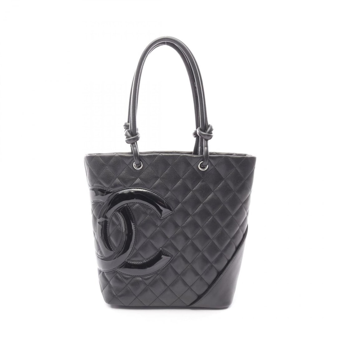 CHANEL Cambon Medium Tote Bag, Patent Leather, Women's, Black: --- Catalog ---Category: SizeSize (HxWxD): 24cm x 20cm x 11.5cm / 9.44'' x 7.87'' x 4.52''Category: DesignType: Handbag, Tote bagColor: BlackGender: WomenMaterial: Leather Leather/Fur Type: Patent lea