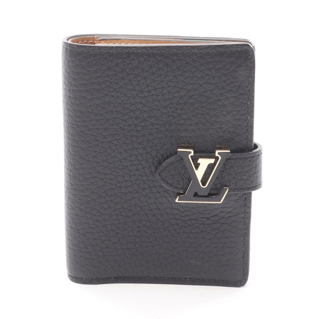 Louis Vuitton LV Vertical Wallet Compact Bifold Leather Taurillon Women's Black M81561: --- Catalog ---Category: SizeSize (HxWxD): 12cm x 8.5cm x 1cm / 4.72'' x 3.34'' x 0.39''Category: DesignType: Wallet (bi-fold)Color: BlackGender: WomenMaterial: Leather Leather/Fur Type: Taurillon lea