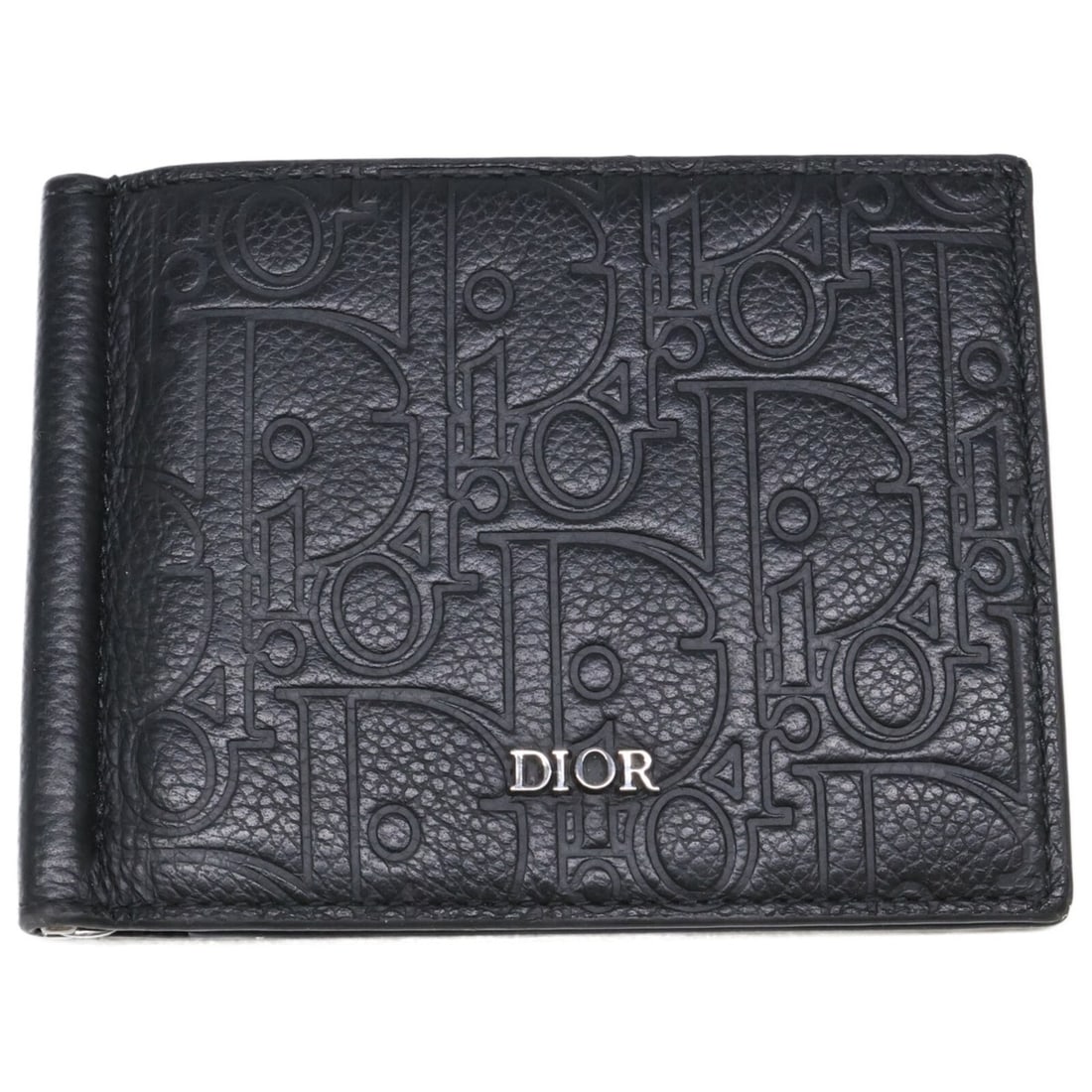 Christian Dior DIOR Gravity Leather Bi-fold Wallet with Money Clip (No Coin Purse) Black Women's: --- Catalog ---Category: SizeSize (HxWxD): 8.5cm x 11.5cm x 1cm / 3.34'' x 4.52'' x 0.39''Category: DesignType: Money clipColor: BlackGender: WomenMaterial: Leather Category: GeneralBrand: Christian D