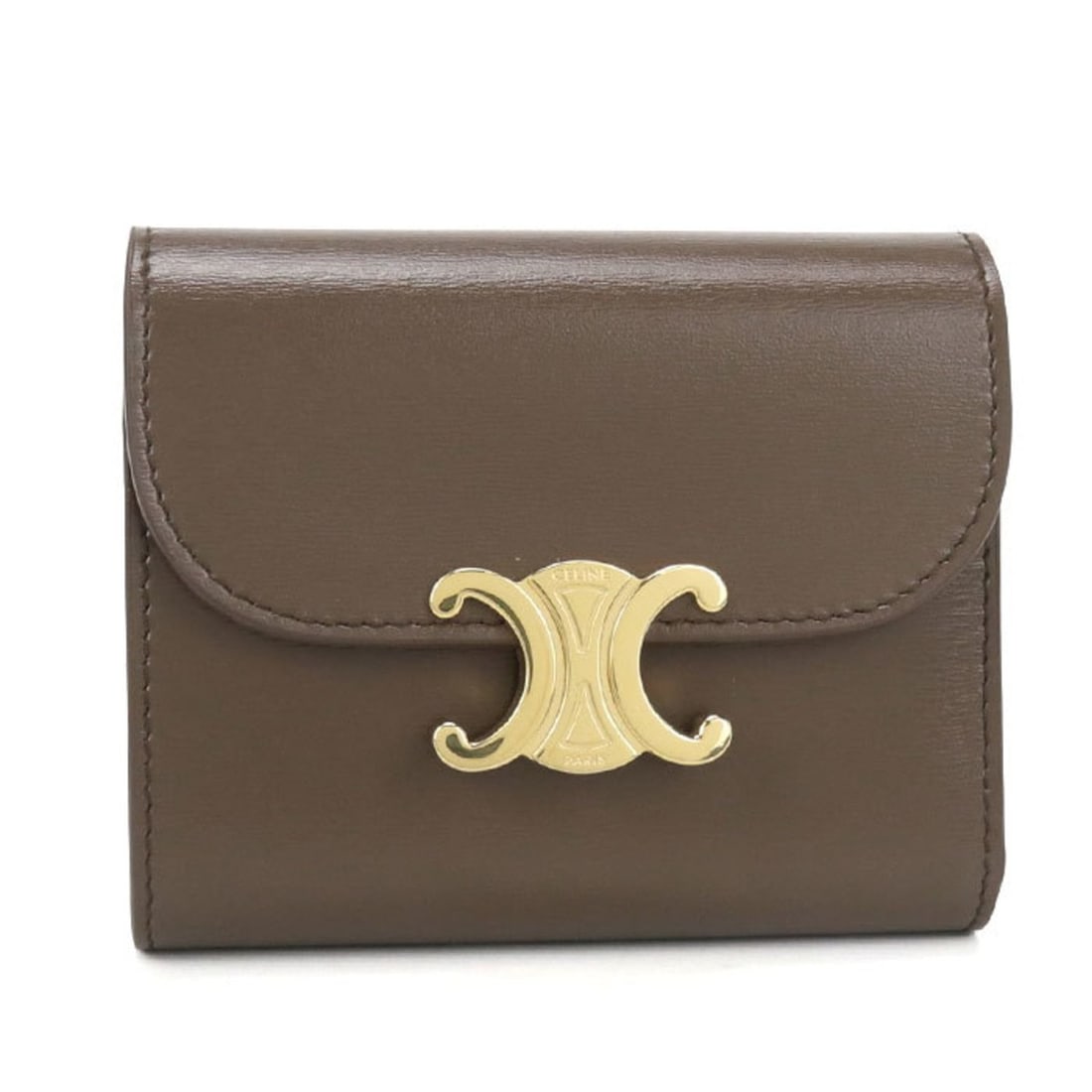 CELINE Triomphe Small Flap Wallet (10D783DPV) in Brown (1 of 10)
