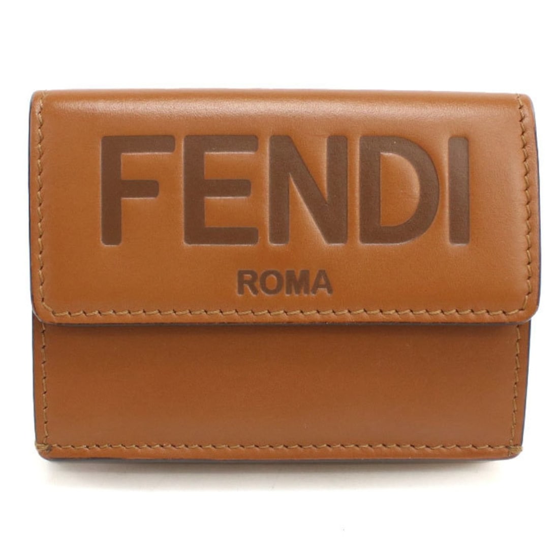 FENDI Tri-fold Wallet 8M0395 Women's Brown: --- Catalog ---Category: SizeSize (HxWxD): 7cm x 9.5cm x 2.5cm / 2.75'' x 3.74'' x 0.98''Category: DesignType: Wallet (tri-fold)Color: BrownGender: WomenMaterial: Leather Leather/Fur Type: CalfskinCat