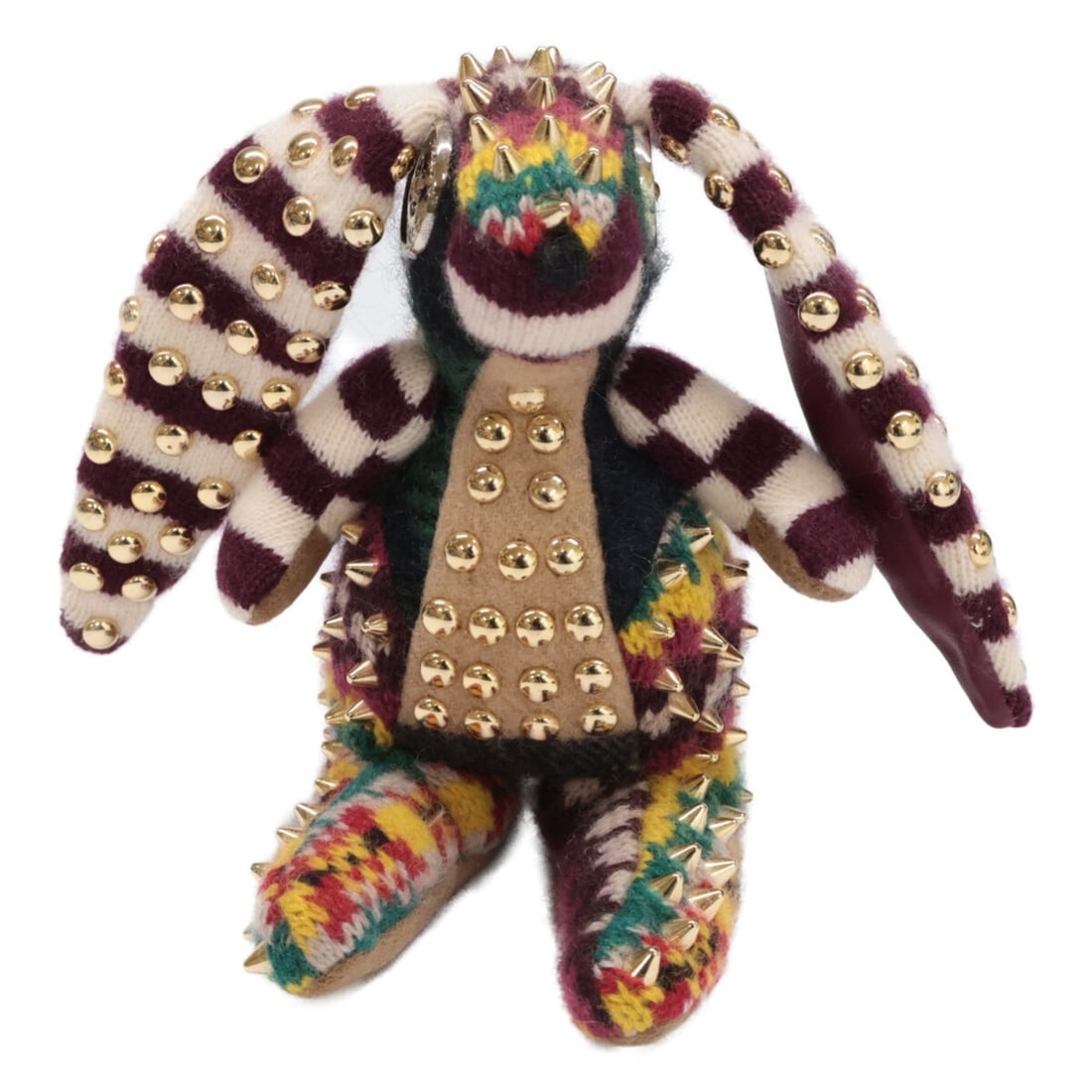 BURBERRY Studded Rabbit Keychain, Multicolor, Women's: --- Catalog ---Category: DesignType: KeyringColor: Multi-colorGender: WomenCategory: GeneralBrand: Burberry--- Item List ---Section: ConditionRanking: Rank A Used - A few traces of usage, some scratch