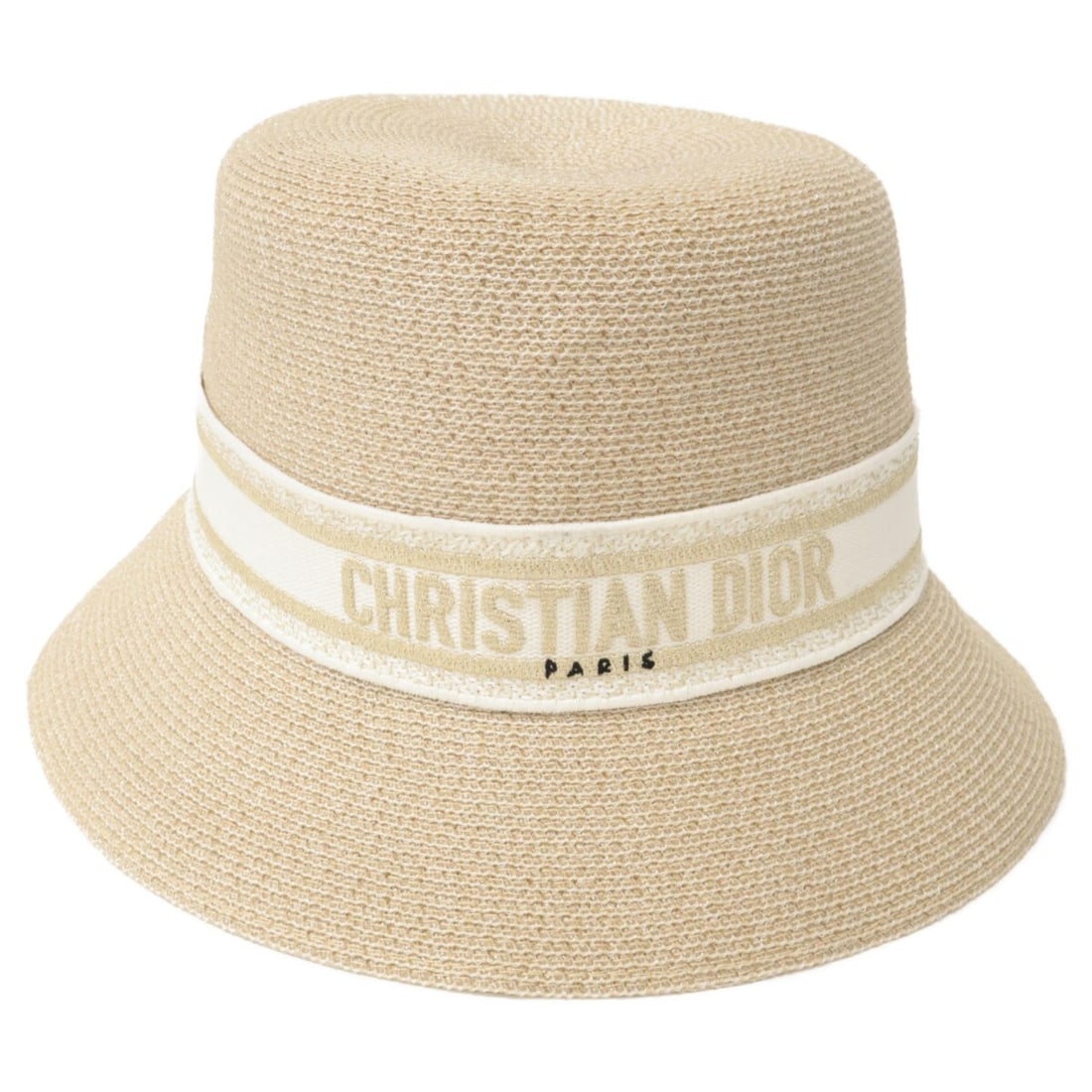 Christian Dior 22DRT923G157 DIORESORT Resort Logo Tape Straw Hat, Size 57, Beige, Women's: --- Catalog ---Category: DesignType: Straw hatColor: BeigeGender: WomenMaterial: Polyester Category: GeneralBrand: Christian DiorCategory: MeasurementsCircumference: 56cm / 22.04''--- Item List ---Sec