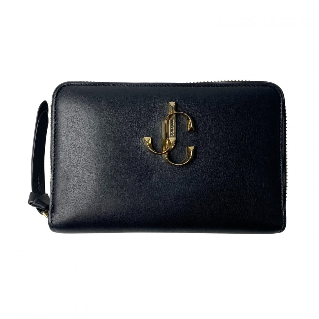 JIMMY CHOO Women's Round Zip Mini Wallet in Black (1 of 13)