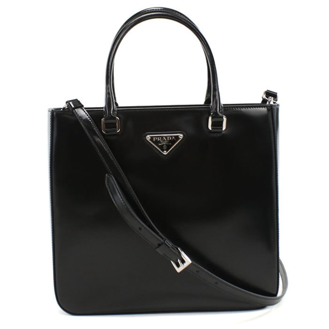 PRADA Prada Handbag 1BA330 2-Way Bag Women's Black: --- Catalog ---Category: SizeSize (HxWxD): 22cm x 24cm x 6cm / 8.66'' x 9.44'' x 2.36''Category: DesignType: HandbagColor: BlackGender: WomenMaterial: Leather Hardware Color: SilverCategory: GeneralBr