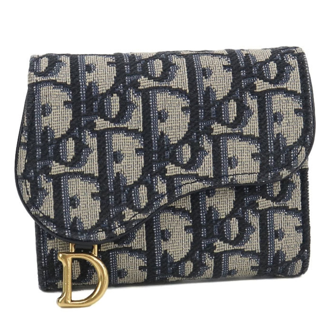 Christian Dior DIOR Nymphea Saddle Tri-fold Wallet (S5912CTZQ_M928) Women's Navy: --- Catalog ---Category: SizeSize (HxWxD): 9.5cm x 10.5cm x 3cm / 3.74'' x 4.13'' x 1.18''Category: DesignType: Wallet (tri-fold)Color: NavyGender: WomenMaterial: Cotton Category: GeneralBrand: Christ