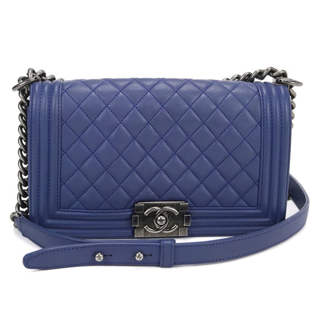 CHANEL Crossbody Shoulder Bag A67086 Chain Boy Chanel Women's Blue (1 of 10)