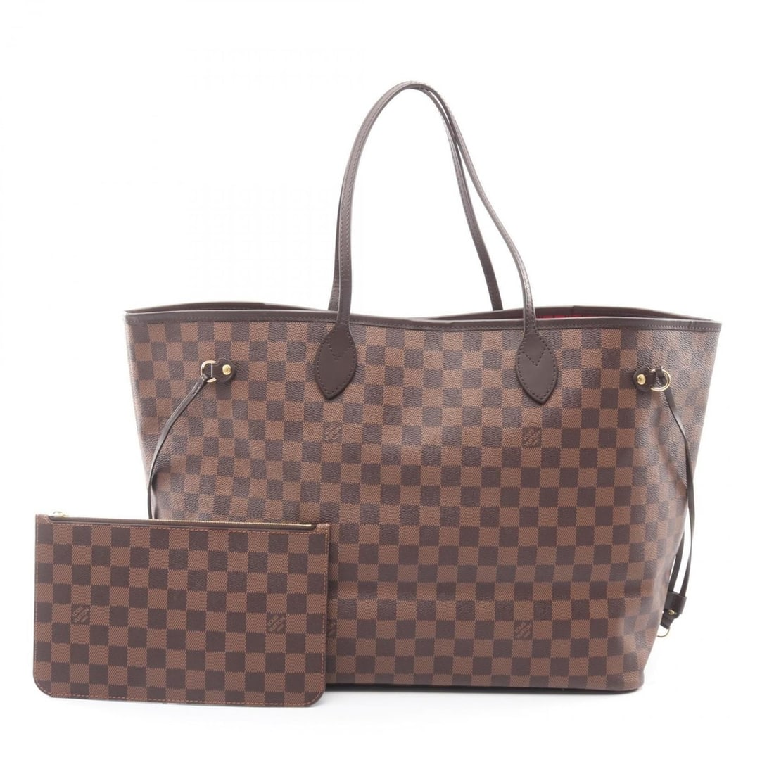 Louis Vuitton Neverfull GM Tote Bag, Coated Canvas, Leather, Damier, Women's, Brown, N41357: --- Catalog ---Category: SizeSize (HxWxD): 32cm x 39cm x 20cm / 12.59'' x 15.35'' x 7.87''Category: DesignType: Handbag, Pouch, Tote bagColor: Brown, EbeneGender: WomenMaterial: Coated canvas , Leathe