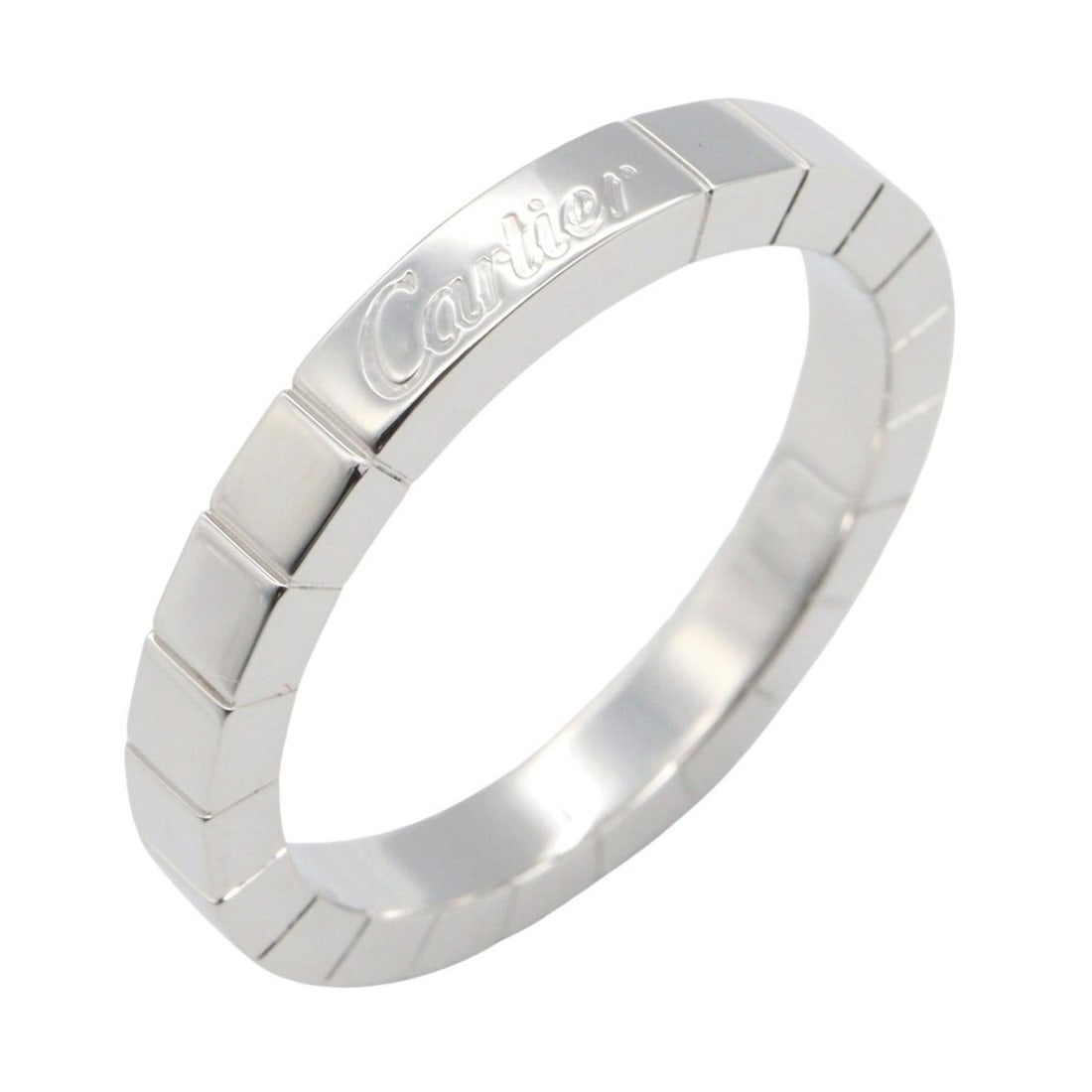 Cartier Lanier Ring, 18K White Gold, Men's and Women's, Silver: --- Catalog ---Category: SizeJP Size: 15US Size: 7.5Category: DesignType: Band ringColor: White goldGender: Men,WomenMaterial: White gold (18K)Category: GeneralBrand: Cartier--- Item List ---Section: