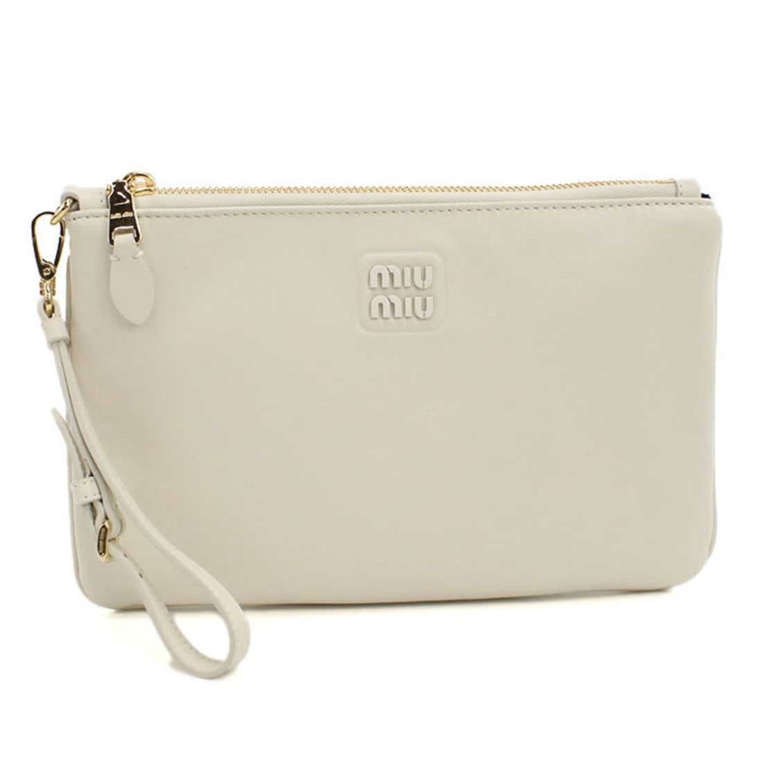 Miu Miu MIU Outlet Clutch Bag 5NH012 2CTX F0009 Women's White (1 of 15)