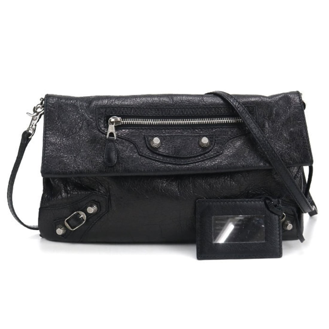 BALENCIAGA Giant Envelope Crossbody Shoulder Bag 327079 1000 Women's Black: --- Catalog ---Category: SizeSize (HxWxD): 18.5cm x 31cm / 7.28'' x 12.2''Category: DesignType: Shoulder bagColor: BlackGender: WomenMaterial: Leather Hardware Color: SilverCategory: GeneralBrand: Bal