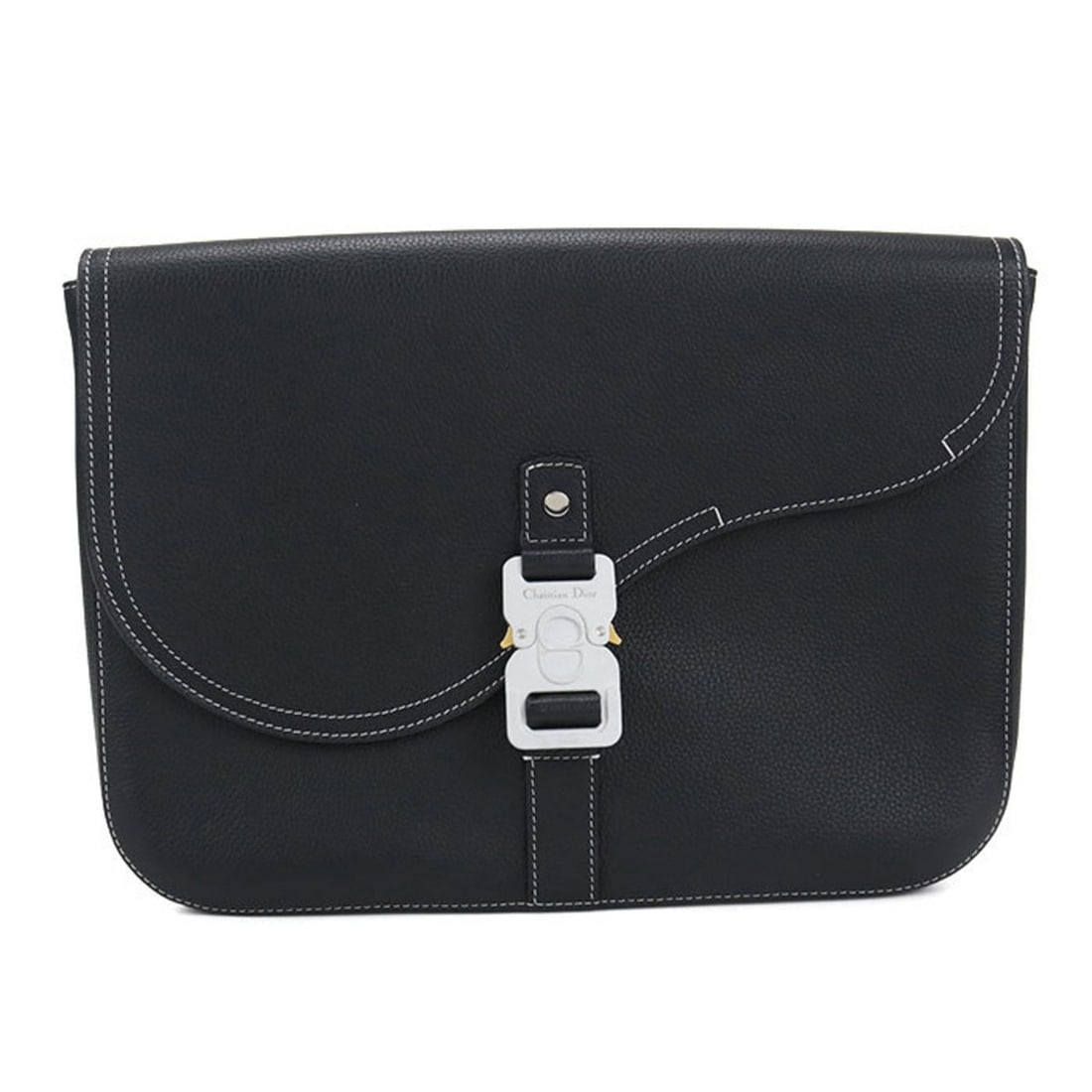 DIOR Saddle clutch bag for men in black: --- Catalog ---Category: SizeSize (HxWxD): 24cm x 30cm x 3.5cm / 9.44'' x 11.81'' x 1.37''Category: DesignType: Clutch bagColor: BlackGender: MenMaterial: Leather Inner Pocket: Open pocket 1Outer Pock