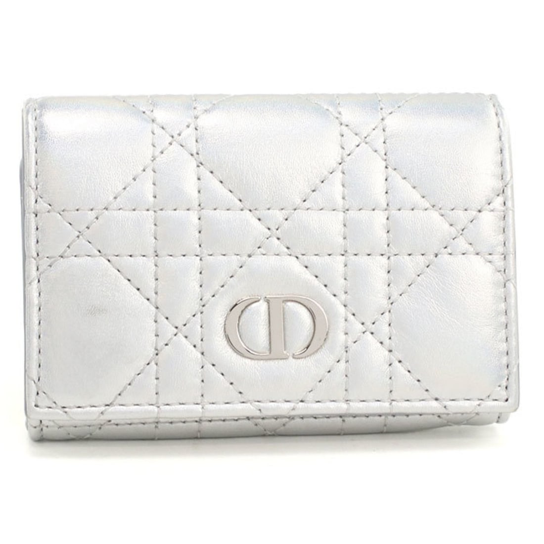 Christian Dior DIOR Dior Bi-fold Wallet S5132UWHC Glycine Caro Women's Silver: --- Catalog ---Category: SizeSize (HxWxD): 7.5cm x 11cm x 2cm / 2.95'' x 4.33'' x 0.78''Category: DesignType: Wallet (bi-fold)Color: SilverGender: WomenMaterial: Leather Inner Pocket: Coin purse 1, Po