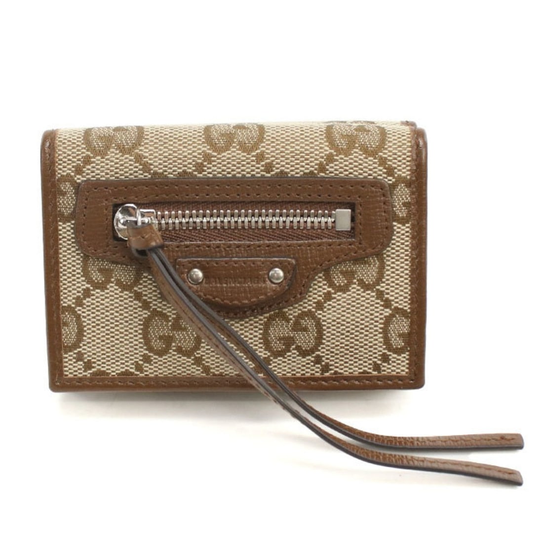 GUCCI Tri-fold Wallet 681708 Compact GG Canvas Women's Beige (1 of 20)