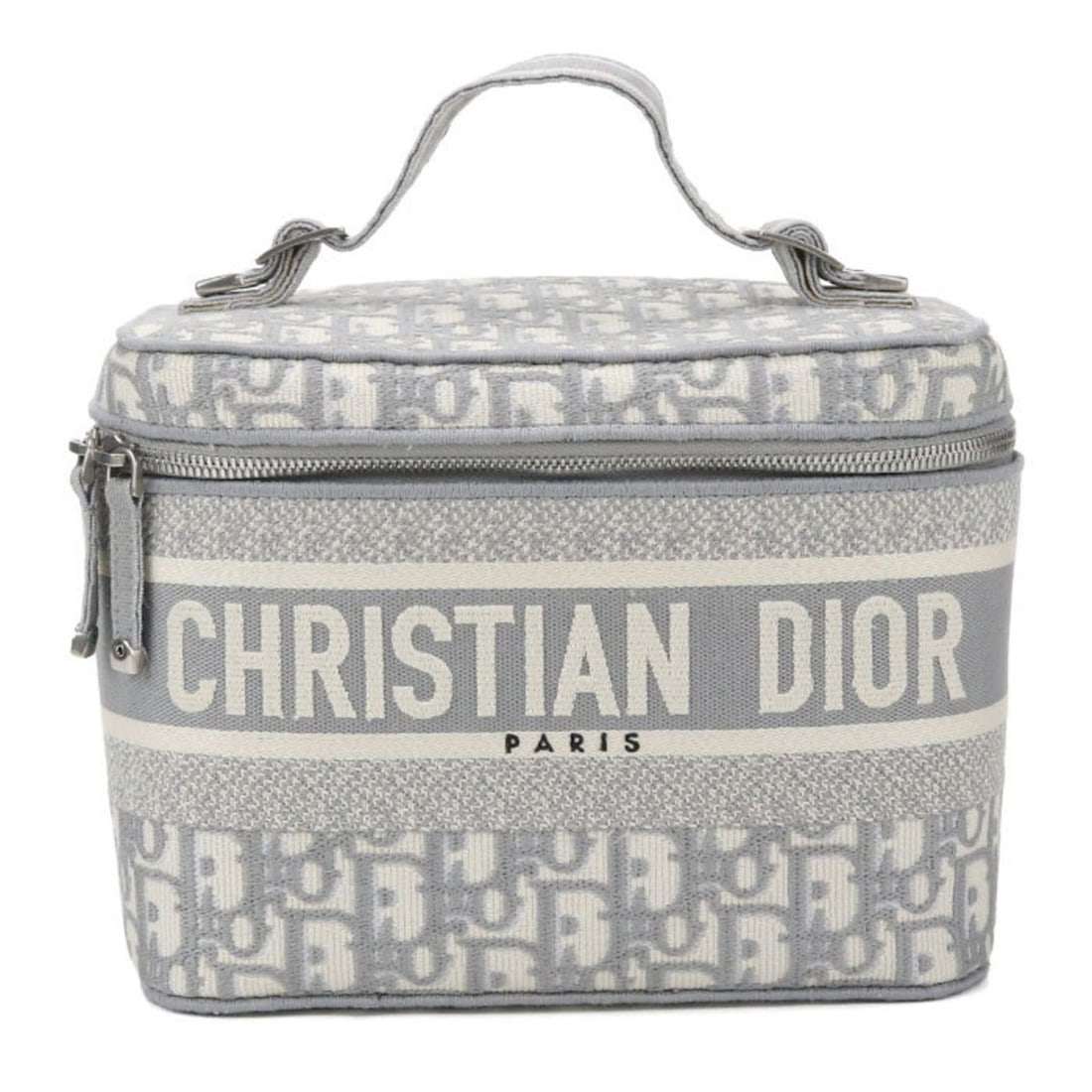 Christian Dior DIOR Vanity Bag, Dior Travel, Women's, Gray: --- Catalog ---Category: SizeSize (HxWxD): 17cm x 23cm x 13cm / 6.69'' x 9.05'' x 5.11''Category: DesignType: Vanity bagColor: GrayGender: WomenInner Pocket: Open pocket 3Hardware Color: SilverCategor