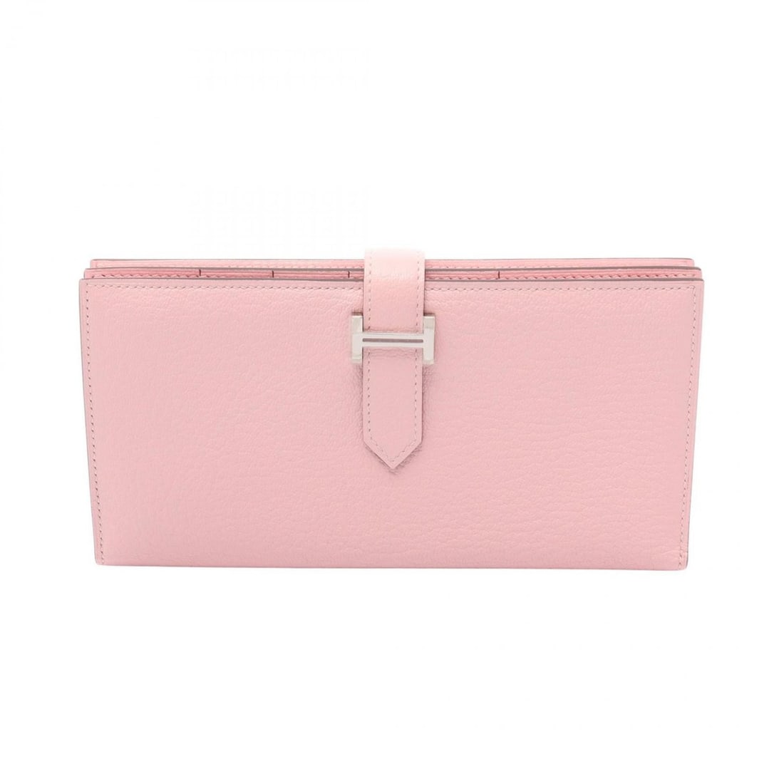 Hermes Hermès Bearn Soufflet Bi-fold Long Wallet, Leather, Chevre, Women's, Pink (1 of 13)