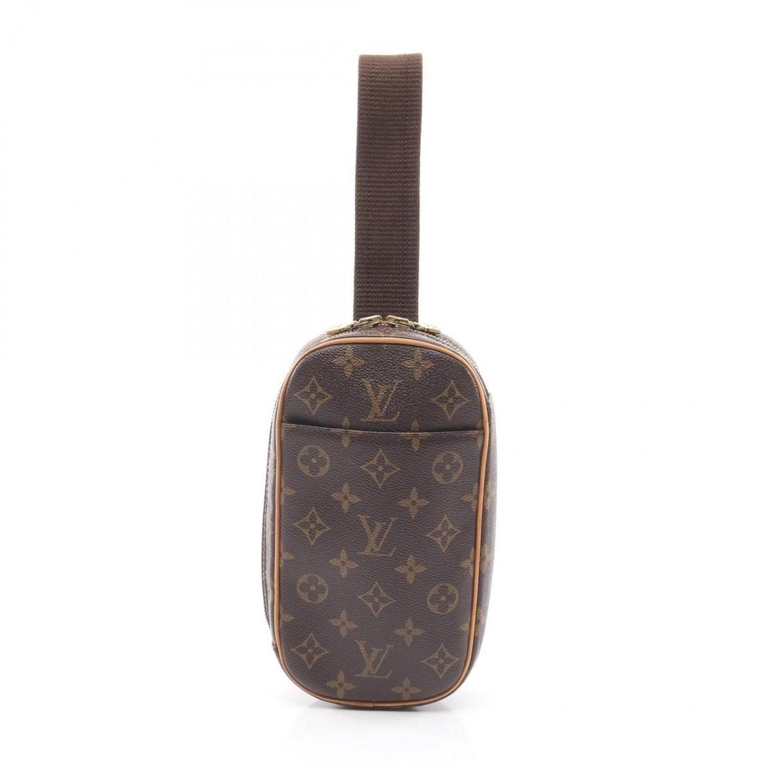 Louis Vuitton Pochette Ganju Waist Bag, Body Handbag, Coated Canvas and Leather Monogram, Brown, (1 of 13)