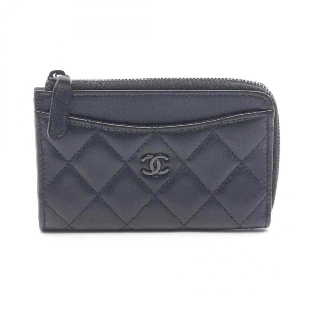 CHANEL Matelasse Wallet/Wallet/Coin Purse, Lambskin Leather, Women's, Black: --- Catalog ---Category: SizeSize (HxWxD): 8.5cm x 13cm x 1.5cm / 3.34'' x 5.11'' x 0.59''Category: DesignType: Coin purse/coin caseColor: BlackGender: WomenMaterial: Leather Leather/Fur Type: Lambski