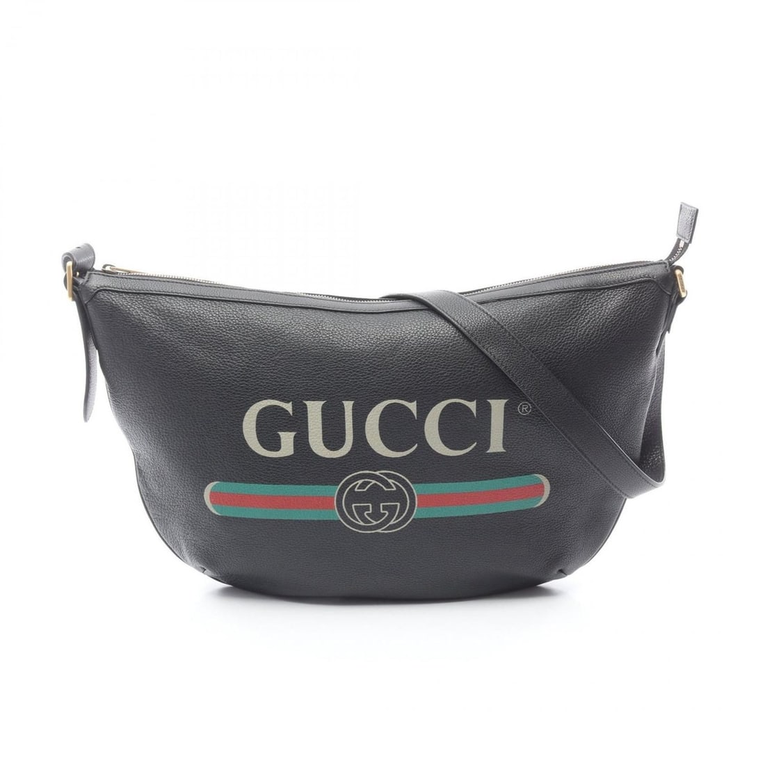 Gucci Half Moon Hobo Vintage Logo Shoulder Bag/Handbag in Leather, Women's, Black/Multicolor, 523588: --- Catalog ---Category: SizeSize (HxWxD): 29cm x 46cm x 7cm / 11.41'' x 18.11'' x 2.75''Category: DesignType: Handbag, Shoulder bagColor: Black, Multi-colorGender: WomenMaterial: Leather Category: Ge