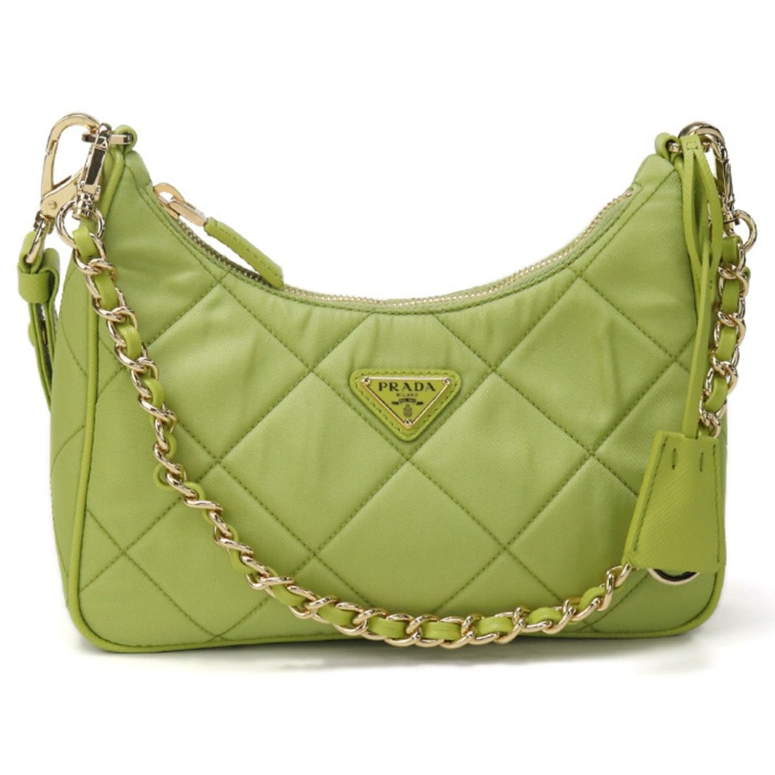PRADA Prada Mini Bag Re-Edition 1995 Women's Green Shoulder 1BC204 2AOS F0V96: --- Catalog ---Category: SizeSize (HxWxD): 12cm x 21cm x 6cm / 4.72'' x 8.26'' x 2.36''Category: DesignType: Shoulder bagColor: GreenGender: WomenMaterial: Nylon , Leather Category: GeneralMPN: 1BC204