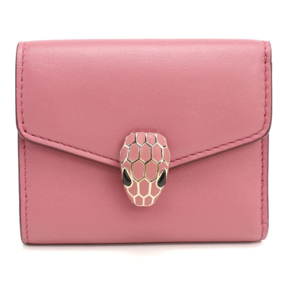 BVLGARI Serpenti Forever Tri-fold Wallet, Women's, Pink: --- Catalog ---Category: SizeSize (HxWxD): 7.5cm x 9.5cm x 2cm / 2.95'' x 3.74'' x 0.78''Category: DesignType: Wallet (tri-fold)Color: PinkGender: WomenMaterial: Leather Leather/Fur Type: CalfskinCate