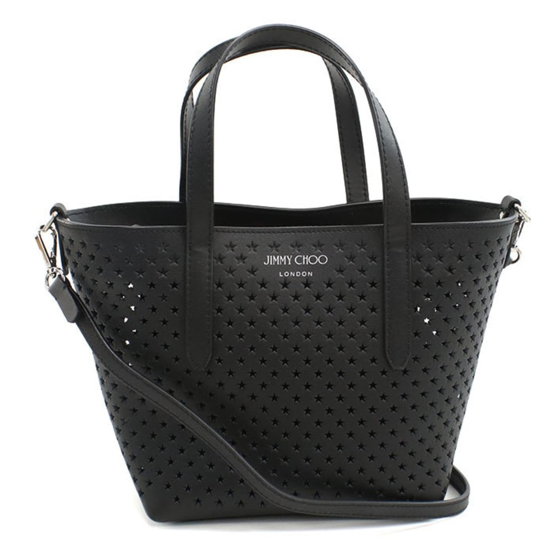 JIMMY CHOO 2-Way Punching Star Handbag, Women's, Black (1 of 18)