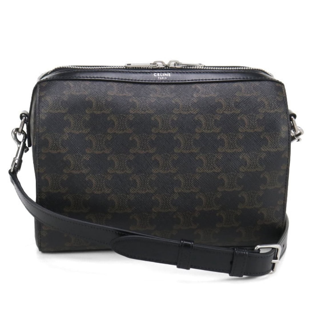 CELINE Mini Boston Bag 120502FQM.38SI Triomphe Canvas Men's Black: --- Catalog ---Category: SizeSize (HxWxD): 15cm x 22cm x 12cm / 5.9'' x 8.66'' x 4.72''Category: DesignType: Boston bagColor: BlackGender: Men,WomenMaterial: PVC Category: GeneralMPN: 120502FQM.38SIBr