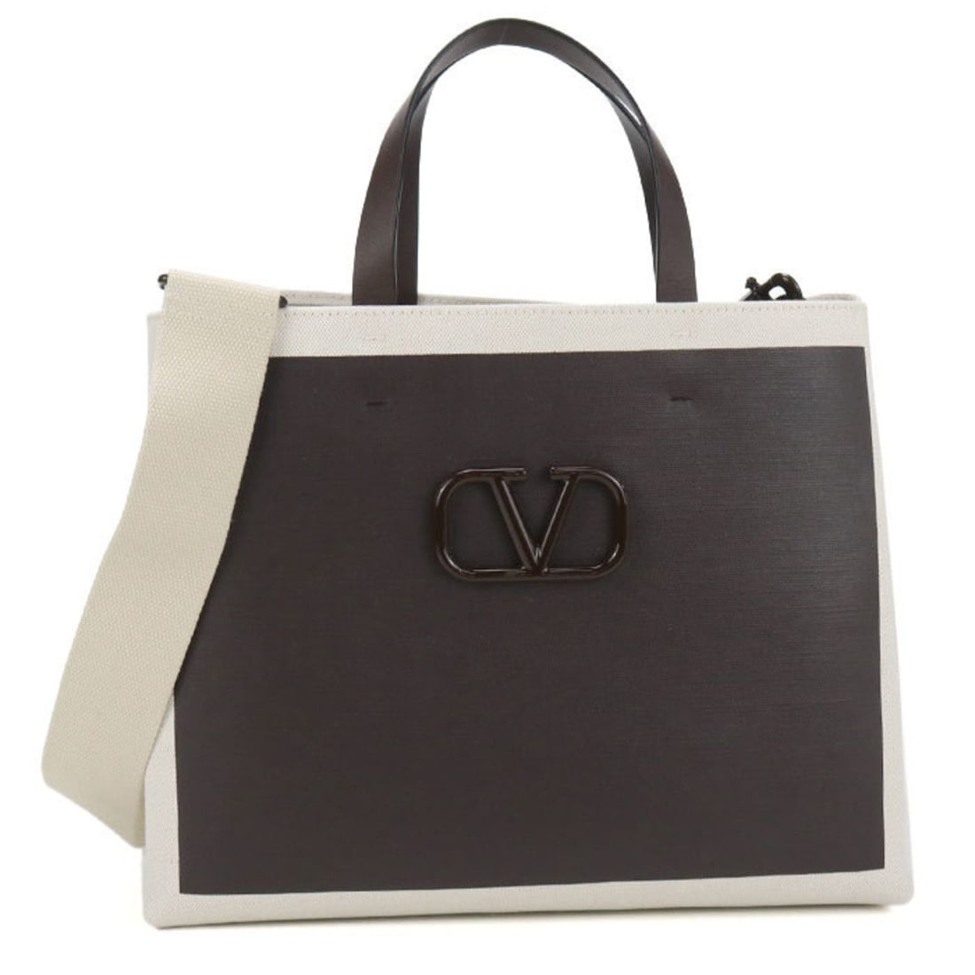 Valentino 2-Way Tote Bag, Brown, Women's: --- Catalog ---Category: SizeSize (HxWxD): 29cm x 35cm x 14cm / 11.41'' x 13.77'' x 5.51''Category: DesignType: Tote bagColor: BrownGender: WomenMaterial: Canvas Category: GeneralBrand: Valentino Gara
