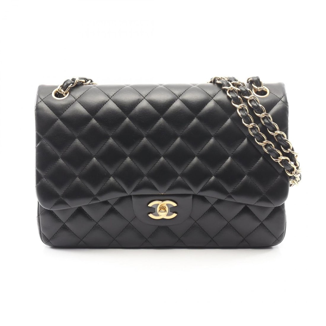 CHANEL Deca Matelasse 30 Classic Large Double-Flap Shoulder Bag/Handbag in Lambskin Leather, Black,: --- Catalog ---Category: SizeSize (HxWxD): 20cm x 30cm x 9cm / 7.87'' x 11.81'' x 3.54''Category: DesignType: Handbag, Shoulder bagColor: BlackGender: WomenMaterial: Leather Leather/Fur Type: Lambskin