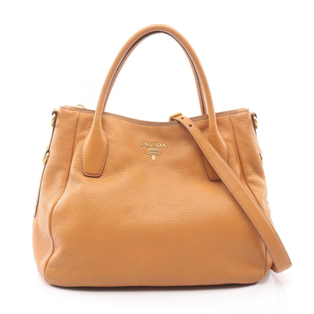 Prada PRADA handbag, leather women's, brown: --- Catalog ---Category: SizeSize (HxWxD): 28.5cm x 34.5cm x 15cm / 11.22'' x 13.58'' x 5.9''Category: DesignType: HandbagColor: BrownGender: WomenMaterial: Leather Category: GeneralBrand: Prada--- It