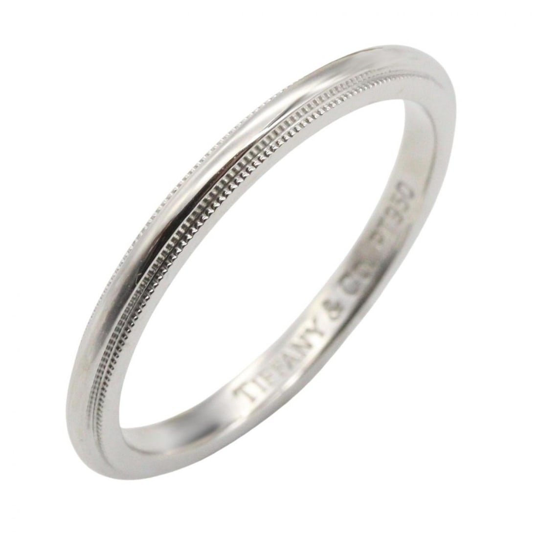 Tiffany & Co. Milgrain Ring, Pt950 Platinum, Men's and Women's, Silver: --- Catalog ---Category: SizeJP Size: 11.5US Size: 6Category: DesignType: Band ringColor: SilverGender: Men,WomenMaterial: Platinum 950Category: GeneralBrand: Tiffany--- Item List ---Section: Conditio