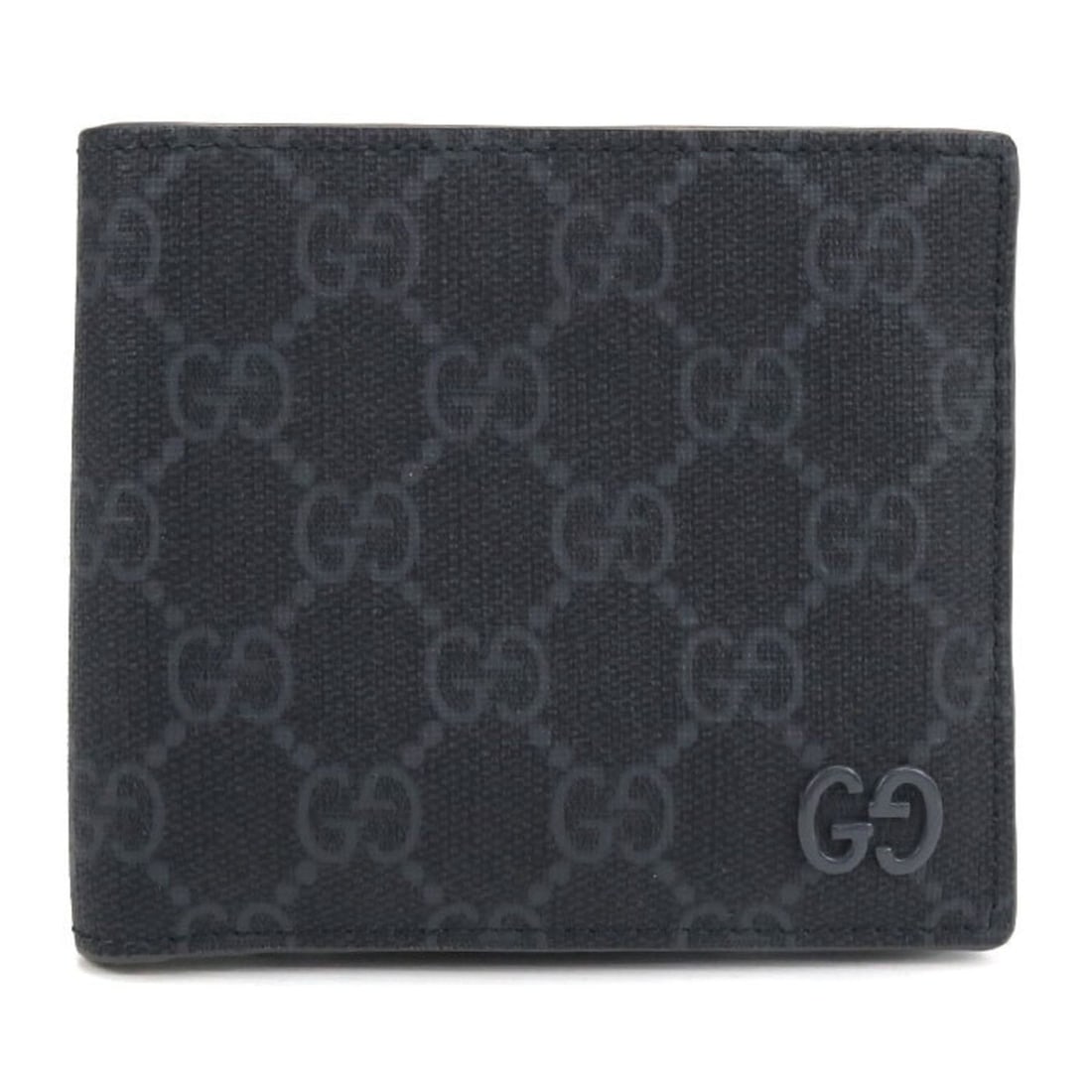 GUCCI GG Supreme Bifold Wallet with Coin Pocket (768244) - Men's Gray (1 of 10)