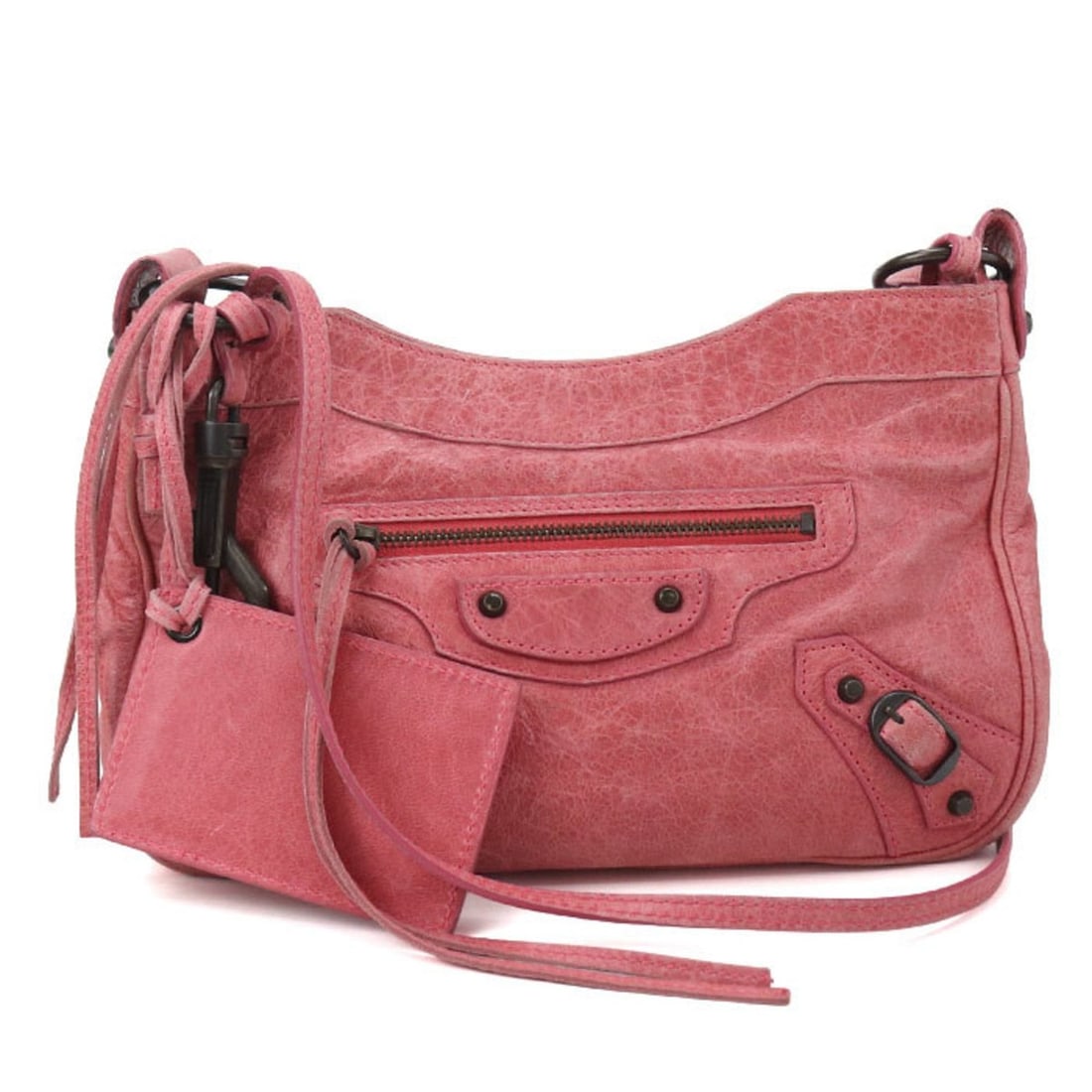 BALENCIAGA The Hip Shoulder Bag 242803 Women's Pink: --- Catalog ---Category: SizeSize (HxWxD): 14cm x 22cm x 5cm / 5.51'' x 8.66'' x 1.96''Category: DesignType: Shoulder bagColor: PinkGender: WomenMaterial: Leather Hardware Color: GunmetalCategory: Gen