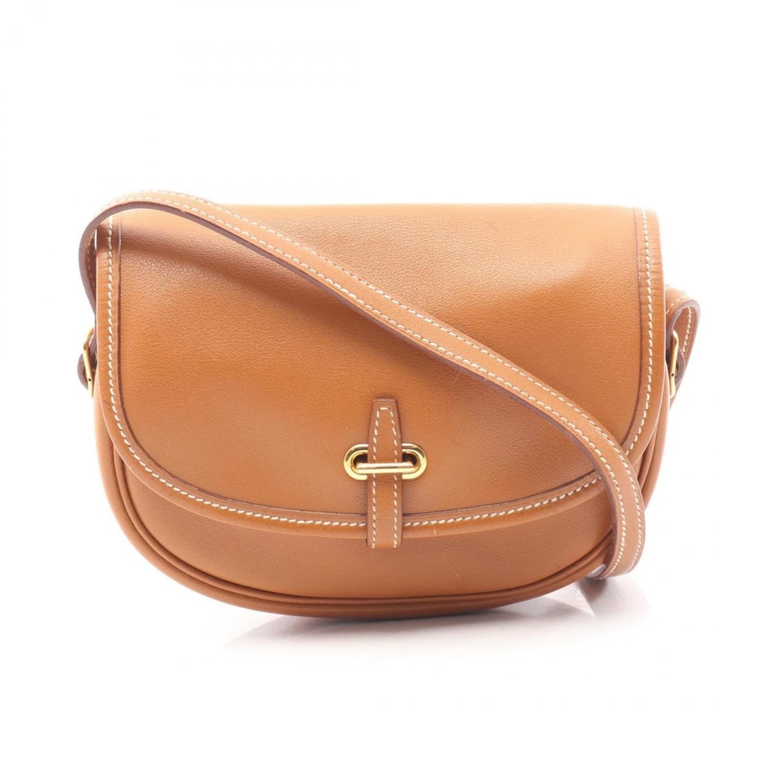 Hermes Hermès Bald Golf Mini Shoulder Bag/Handbag in Calfskin Leather (Cowhide) by Veau Gulliver,: --- Catalog ---Category: SizeSize (HxWxD): 11cm x 12cm x 3.5cm / 4.33'' x 4.72'' x 1.37''Category: DesignType: Handbag, Shoulder bagColor: Brown, Gold brownGender: WomenMaterial: Leather , Gulliver le