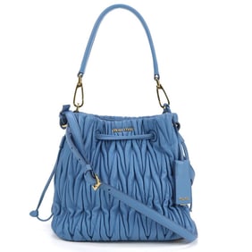 Miu Miu MIU Outlet Handbag MI100593 5BE004 2-Way Matelasse Women's Blue