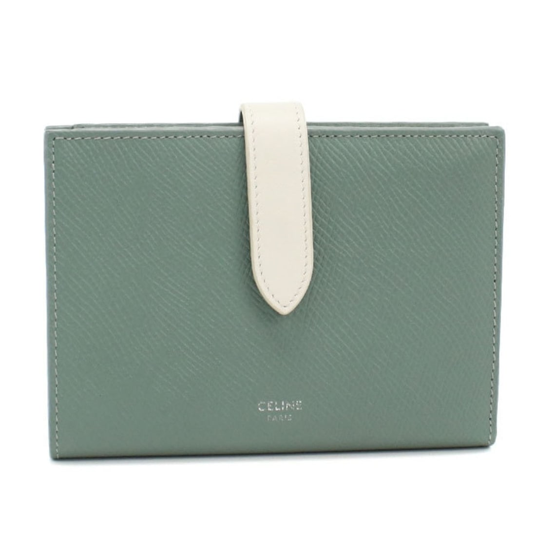 CELINE Women's Green Bifold Wallet with Strap (1 of 18)