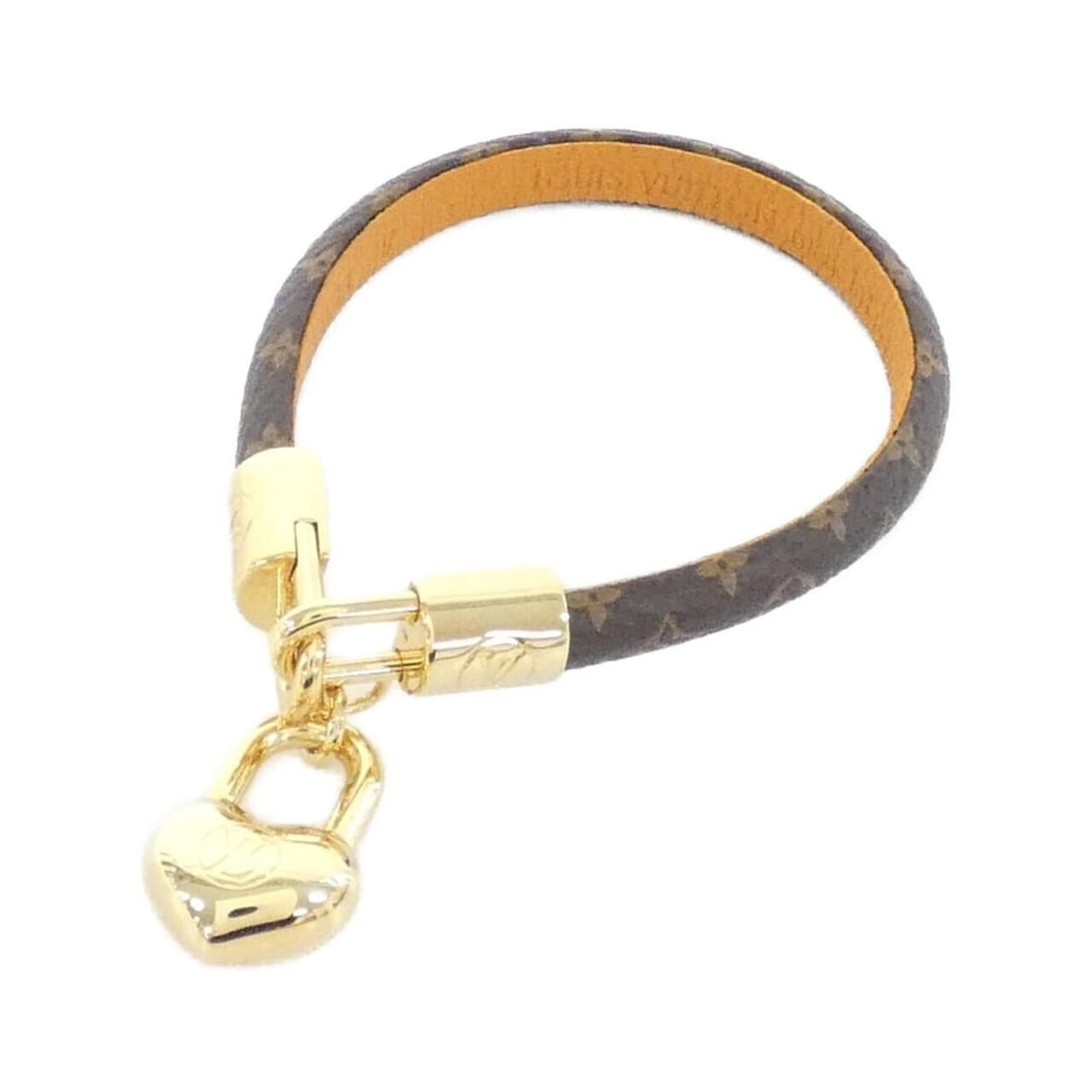 Louis Vuitton Monogram Crazy in Rock Bracelet, 17cm, M6451F: --- Catalog ---Category: SizeLength: 17.5cm / 6.88''Category: DesignType: Charm braceletColor: Gold, MarronGender: WomenMaterial: CanvasCategory: GeneralMPN: M6451FBrand: Louis Vuitton--- Item List