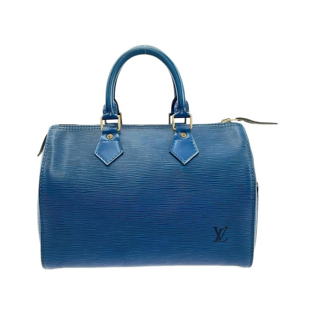 Louis Vuitton Epi Speedy 25cm Boston Bag M43015: --- Catalog ---Category: SizeSize (HxWxD): 18cm x 28cm x 16cm / 7.08'' x 11.02'' x 6.29''Category: DesignType: Boston bagColor: BlueGender: Men,WomenMaterial: Leather Hardware Color: GoldLeather/Fur