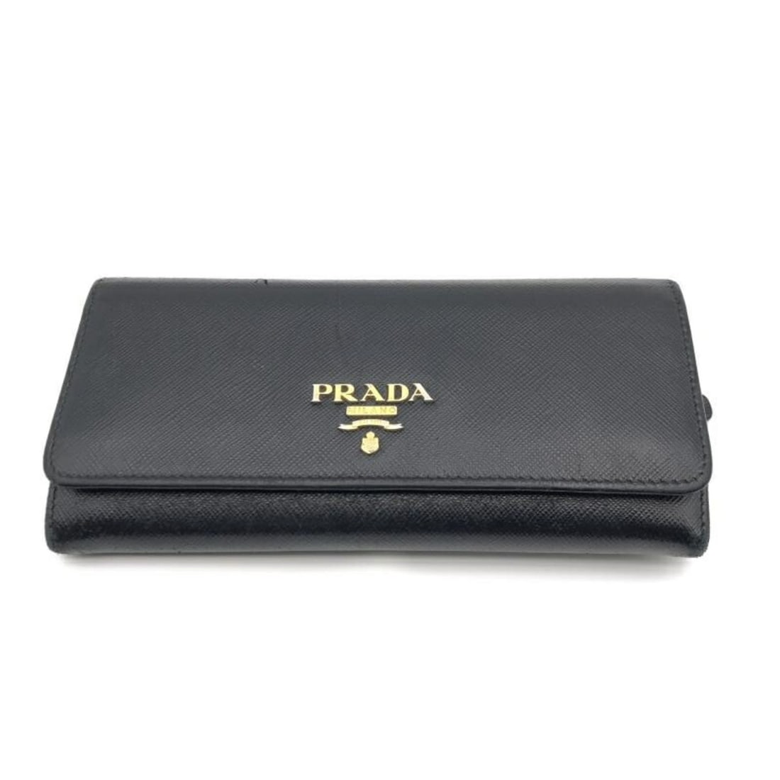 PRADA Saffiano Long Wallet 62 B Black Prada (1 of 15)