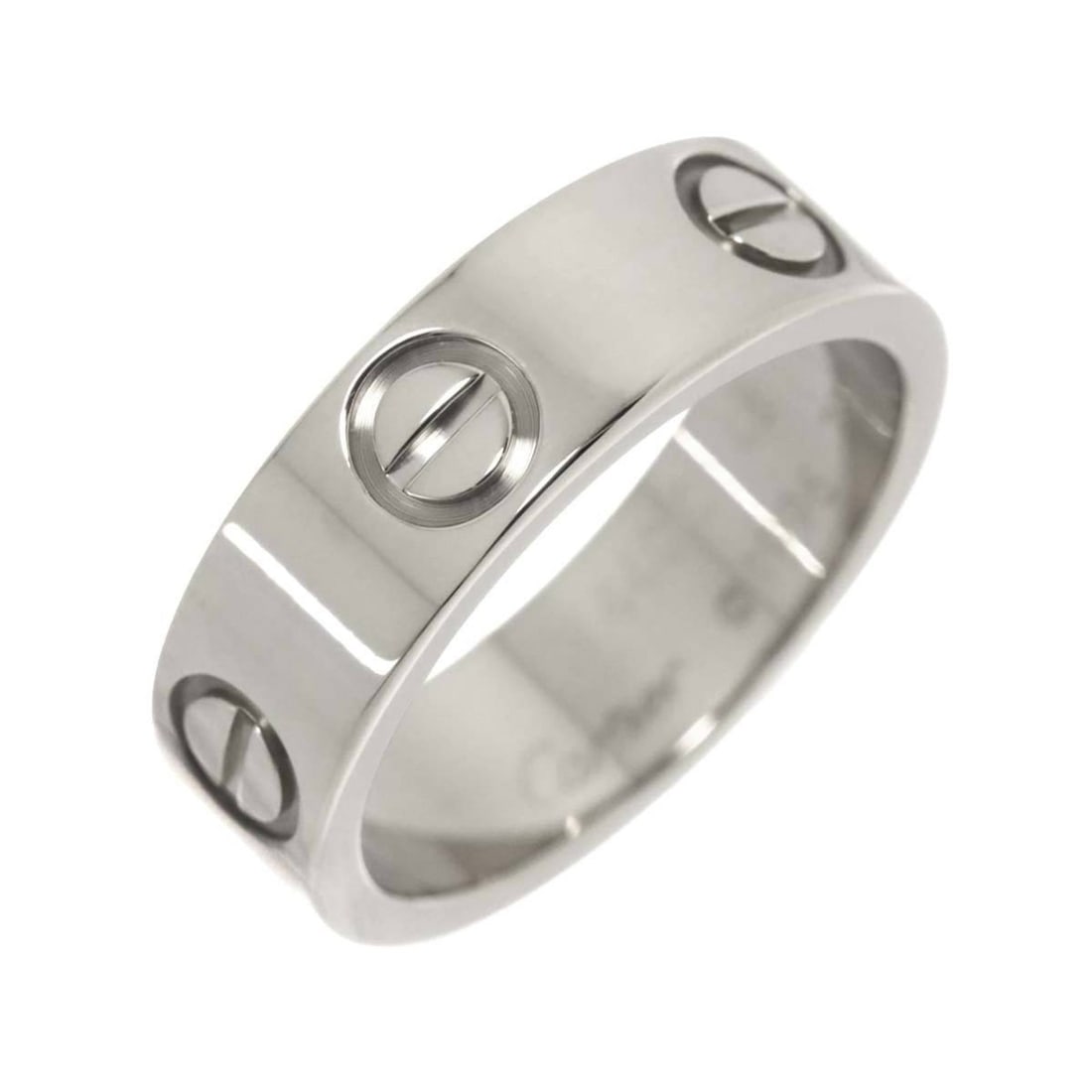 Cartier Love Classic #48 Ring in 18K White Gold (750): --- Catalog ---Category: SizeUS Size: 4.5Brand Size: 48Category: DesignType: Band ringGender: WomenMaterial: White gold (18K)Category: GeneralBrand: Cartier--- Item List ---Section: ConditionRanking: