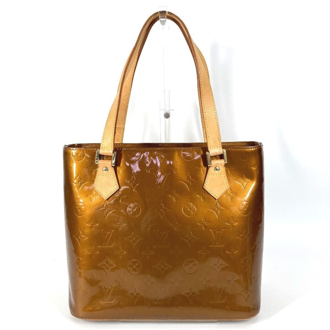 LOUIS VUITTON M91122 Monogram Vernis Houston Shoulder Bag/Tote Bag in Canvas, Women's, Bronze/Brown: --- Catalog ---Category: SizeSize (HxWxD): 24.5cm x 29cm x 14.5cm / 9.64'' x 11.41'' x 5.7''Category: DesignType: Shoulder bag, Tote bagColor: Bronze, BrownGender: WomenMaterial: Monogram Vernis , Can