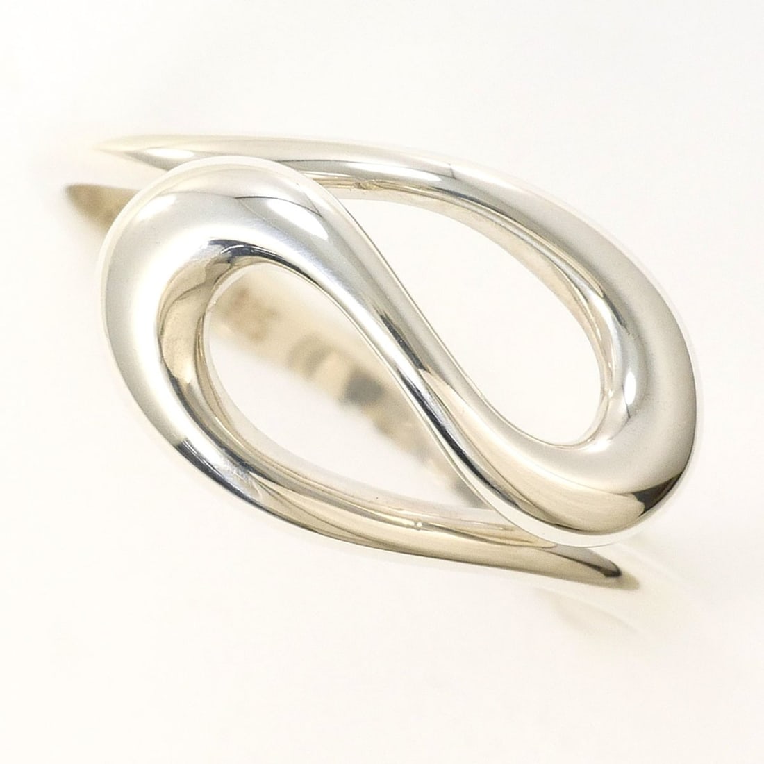 Tiffany & Co. Silver 925 Wave Ring, Size 10.5, Total Weight: Approximately 2.6g, Like New (1 of 14)